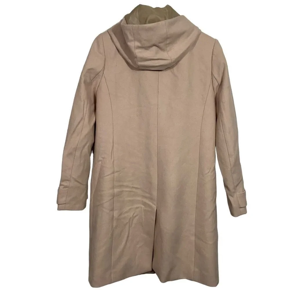 J. Crew Blush Pink Long Length Pea Coat - Picture 2 of 3
